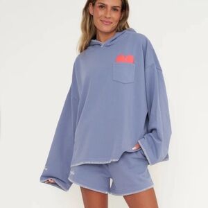 NWOT The Mayfair Group I Love My Humanness Hoodie M/L AND short set.